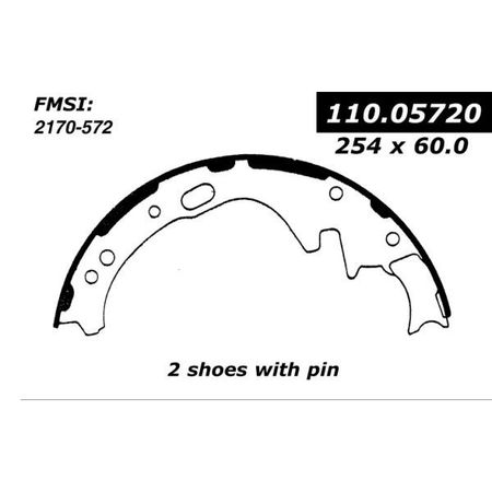 CENTRIC PARTS Centric Brake Shoes, 111.05720 111.05720